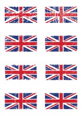 set of united kingdom flags