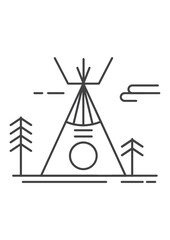 A tipi is a cone-shaped tent, traditionally made of animal skins upon wooden poles. A tipi is distinguished from other conical tents by the smoke flaps at the top of the structure.