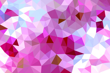 low poly picture with blue and pink colors