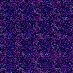 Pattern of multicolored lines on a blue background.