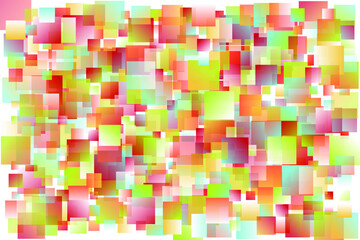 different size multicolored gradient squares for background