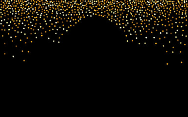 Gold Splash Modern Black Background. Paper Glow 