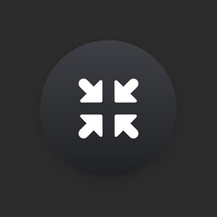 Obraz premium Restore Down - Matte Black Web Button