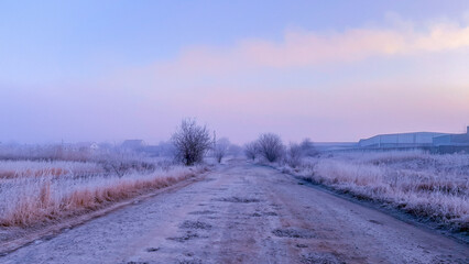 road in the snow