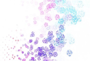 Light Blue, Red vector natural backdrop with leaves.