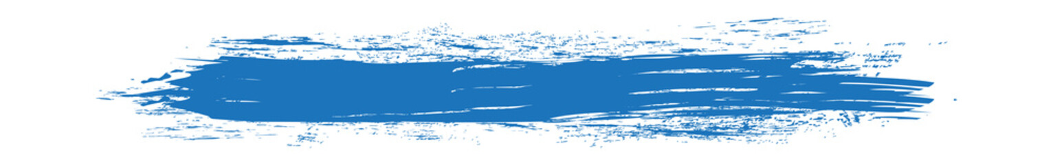 Blue brush stroke isolated on white background. Trendy brush stroke for blue ink paint, grunge backdrop, dirt banner, watercolor design and dirty texture. Brush stroke vector illustration