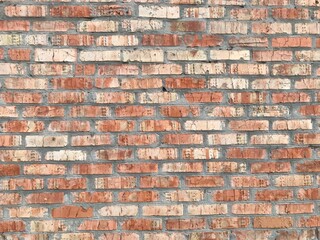 background texture red brick wall.