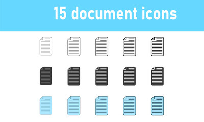 set of document icons