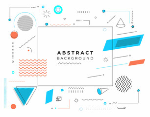Abstract banner with Portfolio Calligraphic line art text poster with space of your text, vector illustration Design.