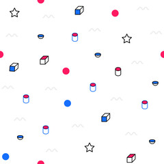 Modern Seamless Geometric Abstract Background Suitable for Wallpapers, Fabric and Website Backgrounds. Memphis pattern. Vector illustration