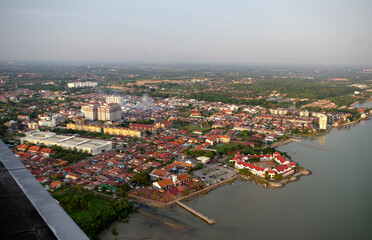 vue sur Malacca, Malaisie - obrazy, fototapety, plakaty