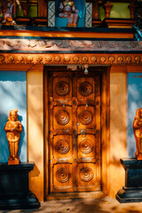 Durga Ancient Indian architecture at Temple in Kerala India