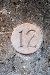 number 12 house number stone twelve 