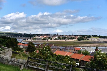 Fototapeta na wymiar View of Berwick upon Tweed in Northumberland