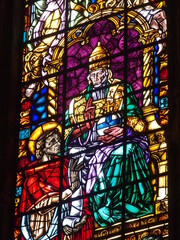 Buntglasfenster in der Kirche des Hyronimus-Klosters in Lissabon Portugal