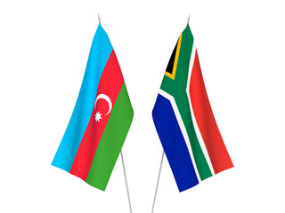 Republic of South Africa and Republic of Azerbaijan flags