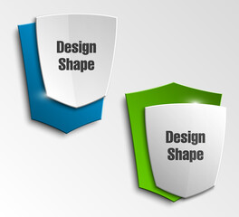 Origami  Vector infographic colorful banners set