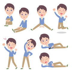 Fototapeta premium cute type young men_exercise