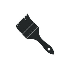 Paintbrush  graphic icon. Paintbrush sign isolated on white background. Working tool painter symbol. Vector illustration