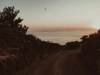 sunset over the sea