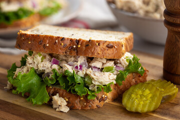 Tuna Fish Sandwich on Multiseed Bread