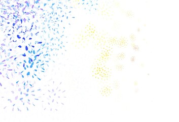 Light Multicolor vector doodle pattern with leaves.