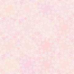 Abstract vector background Seamless floral texture Pink color