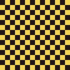 市松模様　黒&times;黄色2　M