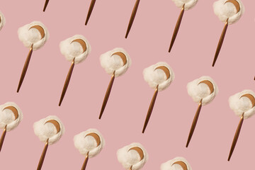 rose gold metallic spoon with powder pattern