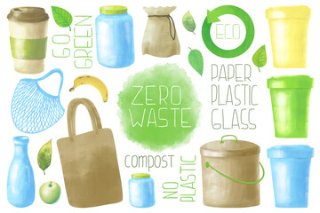 SET OF ZERO WASTE ELEMENTS