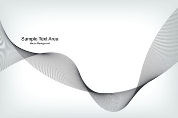 Abstract Modern Line, Wave Designed On Gray Background With Sample Text Area