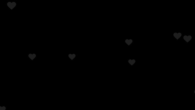 love heart icon animation with optional luma matte. Alpha Luma Matte included. 4k video