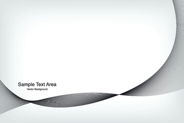 Abstract Modern Line, Wave Designed On Gray Background With Sample Text Area