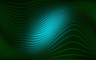 Dark Green vector pattern with abstract lines. Brand-new colored illustration in blurry style with gradient. Pattern for your business design.