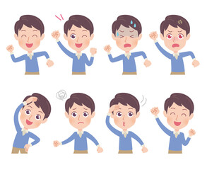 cute type young men_emotion