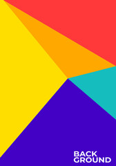 Vector Abstract Flat Geometric And Curve Colorful Background Pattern For Summer