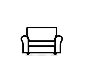 Sofa icon on white background
