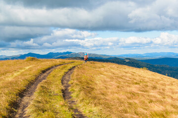 Mountain dirt road in the fall.