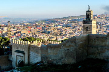 View of Medina in fes morocco, photo as background