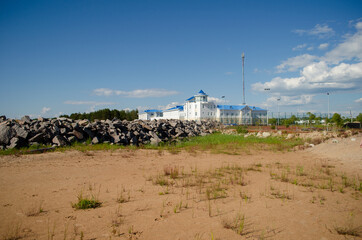 Beautiful view in Onega Lake, Russia, Vologda oblast 2014.  