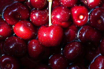 Sweet cherries background