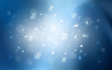 Light Pink, Blue vector cover with a xmas tree. Glitter abstract illustration with christmas tree. The template can be used as a new year background.