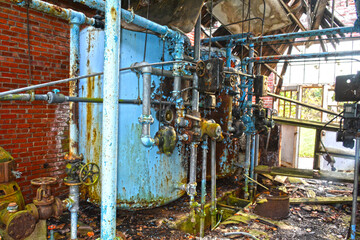 old rusty metal pipes