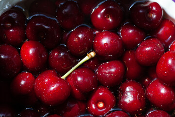 Sweet cherries background