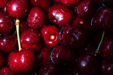 Sweet cherries background