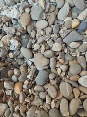 River or sea smooth stones.