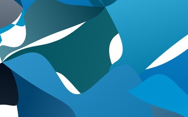 Light BLUE vector abstract cambered pattern. A sample with blurred shapes. The textured pattern can be used for background.