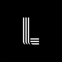 Round Three Lines Letter Logotype L