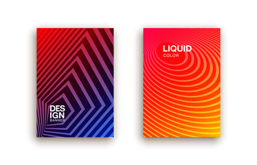 Colorful mosaic covers design. Minimal geometric pattern gradients.