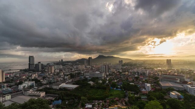 Cloudscape Time lapse of storm clouds in the city The wind and rain are very strong torm clouds 
